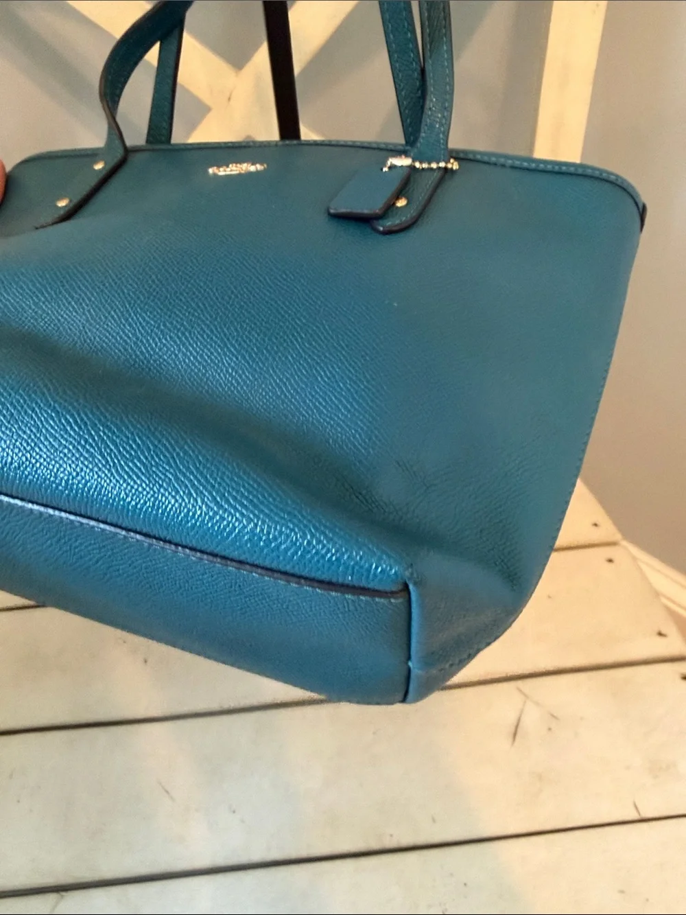 Coach teal leather